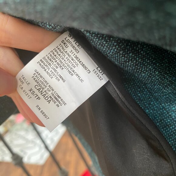 New Le Chateau Wool Blend cap sleeves Vintage Flare Dress - Picture 6 of 7